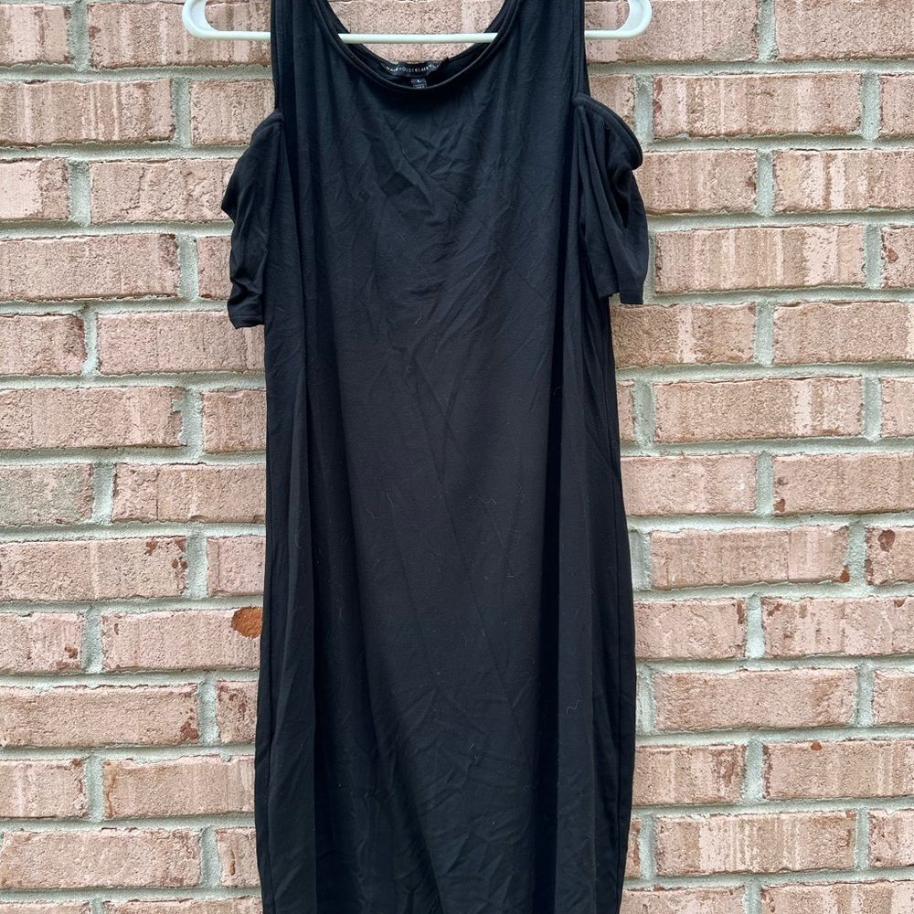 WHBM Black Cold Shoulder Dress